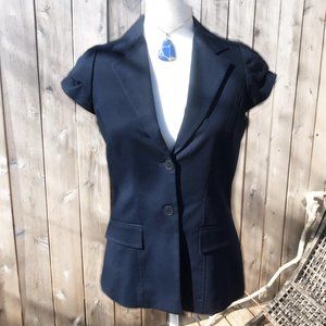 Tahari Cap Sleeve Jacket Navy Blue sz 6 NWOT